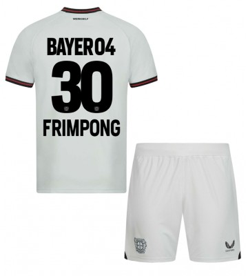 Bayer Leverkusen Jeremie Frimpong #30 Borta Kläder Barn 2023-24 Kortärmad (+ Korta byxor)